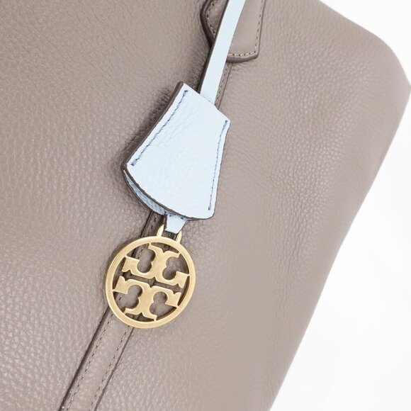 Tory Burch Perry Triple-Compartment Tote Bag Shoulder Bag Grey Heron - Picture 6 of 13